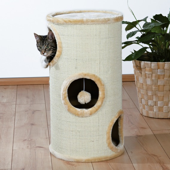 Домик с когтеточкой для кота Cat Tower Samuel, кремовый. Trixie (Трикси) 4330
